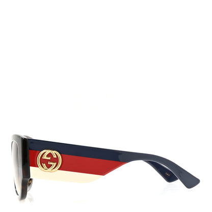 Gucci Acetate Web Oversized Frame Rectangle Sunglasses GG0276S Tortoiseshell 3 of 8