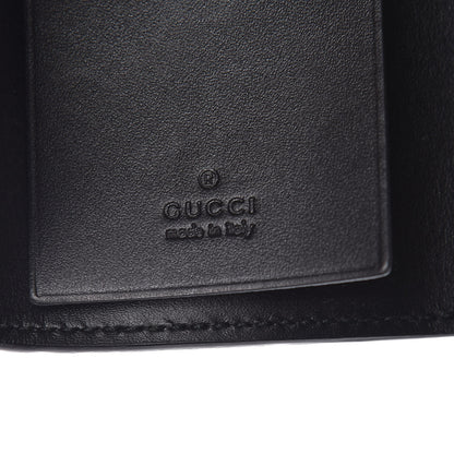 Gucci Guccissima Icon Signature 6 Key Holder Case Black 6 of 9