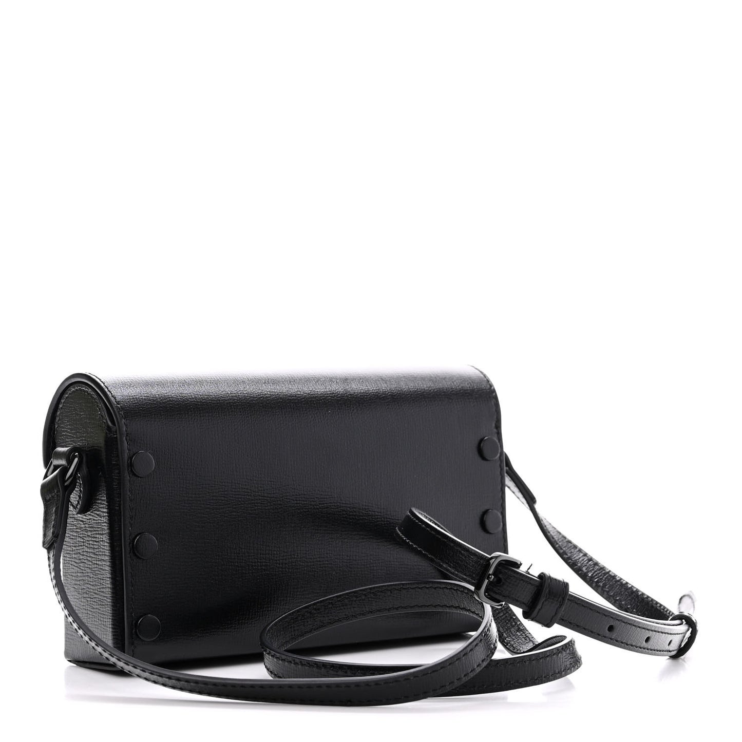 Azalea Calfskin Monochrome Mini Horsebit 1955 Shoulder Bag Black