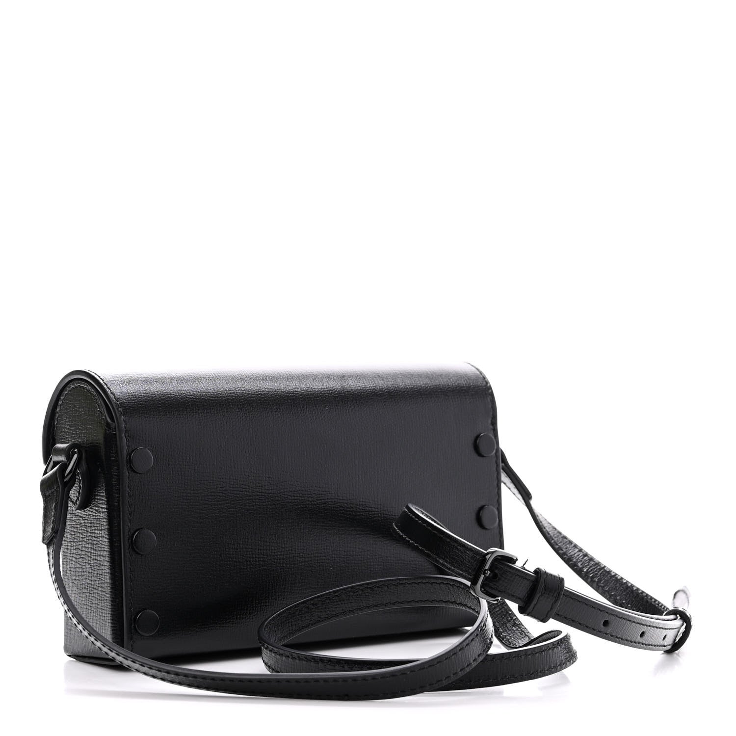 Gucci Azalea Calfskin Monochrome Mini Horsebit 1955 Shoulder Bag Black 3 of 12