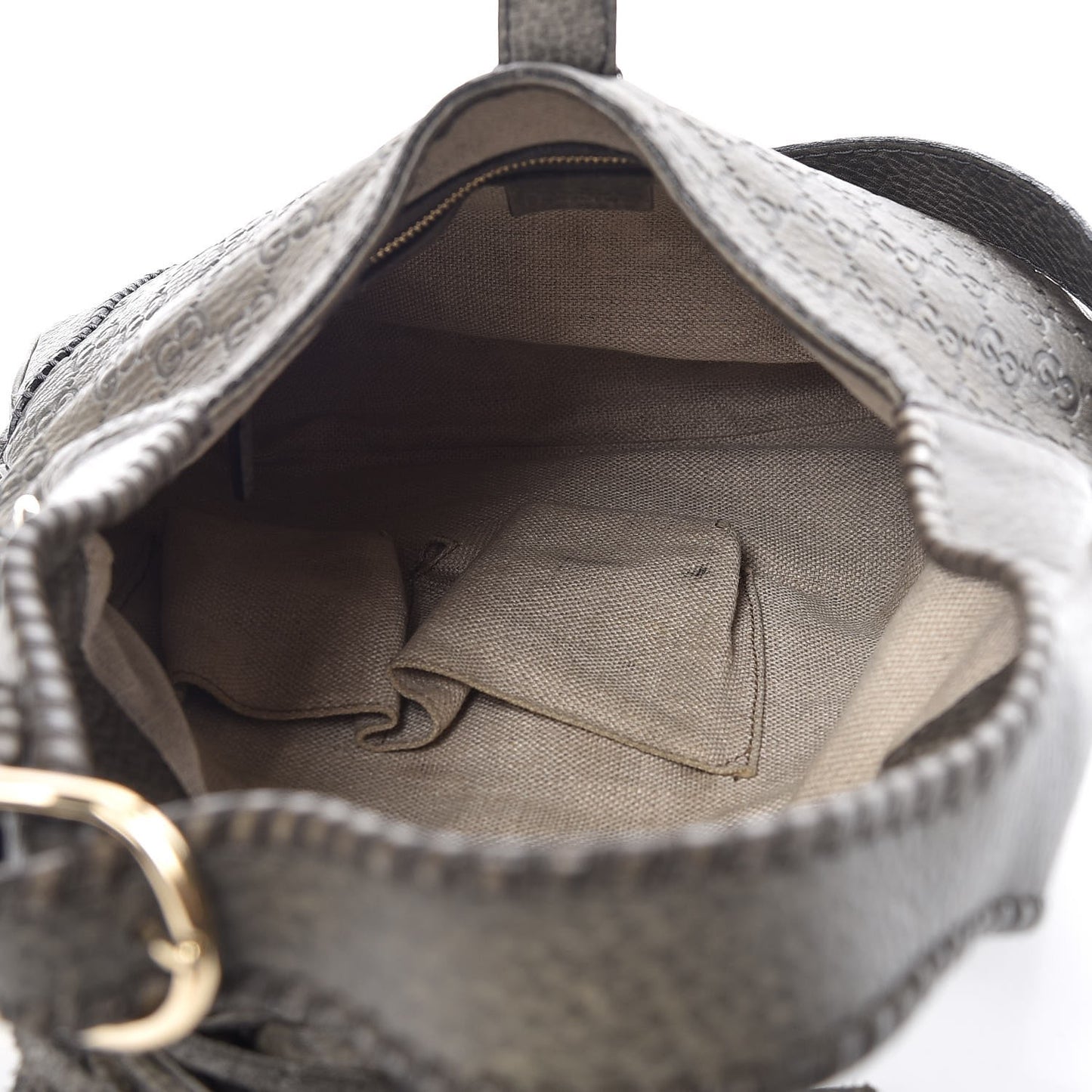 Guccissima Medium New Jackie Shoulder Bag Olive Green