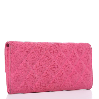 Chanel Iridescent Caviar Quilted Large Flap Wallet Pink 3 of 13