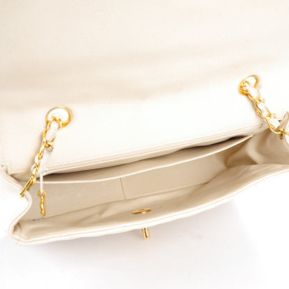 Chanel Caviar Quilted Medium Single Flap Beige Clair 5 of 12