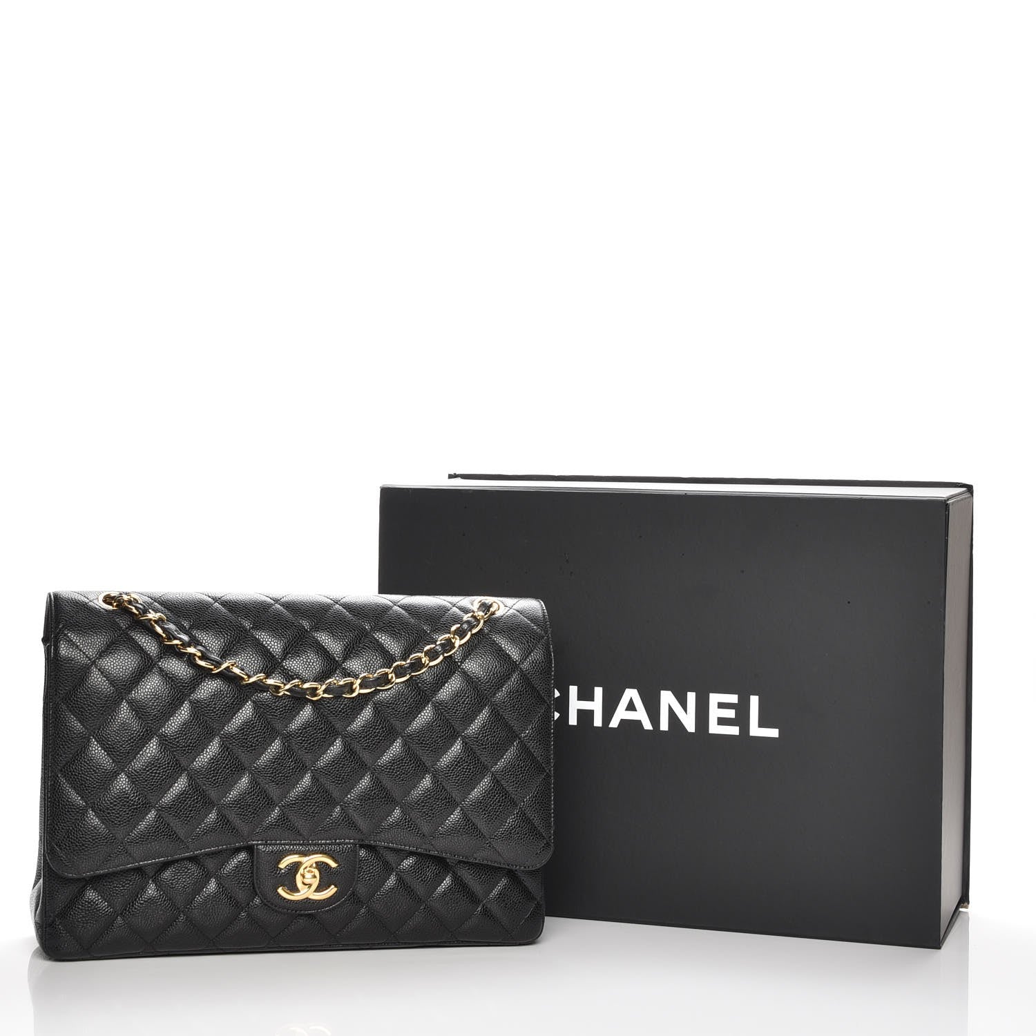 Chanel Caviar Quilted Maxi Double Flap Black 8 of 8