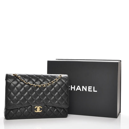 Chanel Caviar Quilted Maxi Double Flap Black 8 of 8