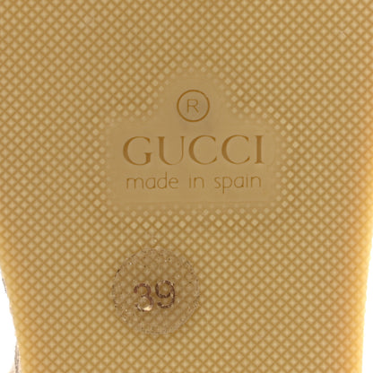 Gucci Monogram Matelasse GG Marmont Ankle Wrap Platform 35/120mm Espadrille Wedges 39 Beige Ebony Black Sand Storm 7 of 10