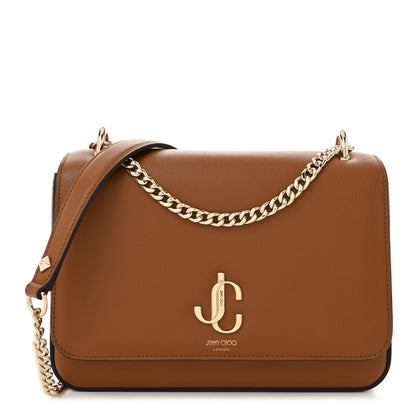 Jimmy Choo Grainy Calfskin JC Shoulder Bag Tan 1 of 9