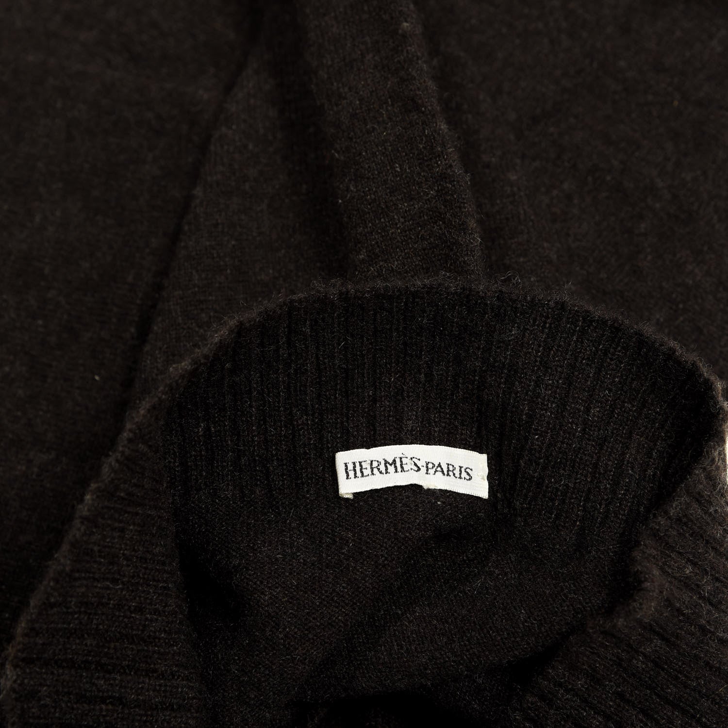 Hermes Cashmere Scarf Black 4 of 4