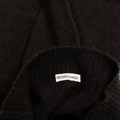 Hermes Cashmere Scarf Black 4 of 4