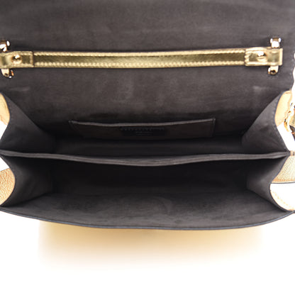 Fendi Metallic Calfskin Wonder Monster Kan I Shoulder Bag Gold 4 of 10