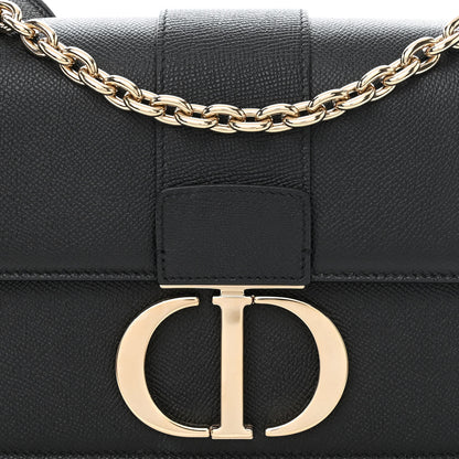Christian Dior Grained Calfskin Embossed 30 Montaigne Chain Flap Bag Black 8 of 11