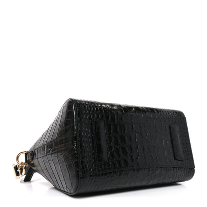 Givenchy Calfskin Crocodile Embossed Small Antigona Black 4 of 10