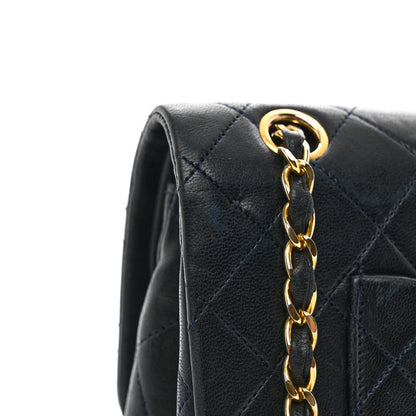 Chanel Lambskin Quilted Small Double Flap Navy 12 of 14