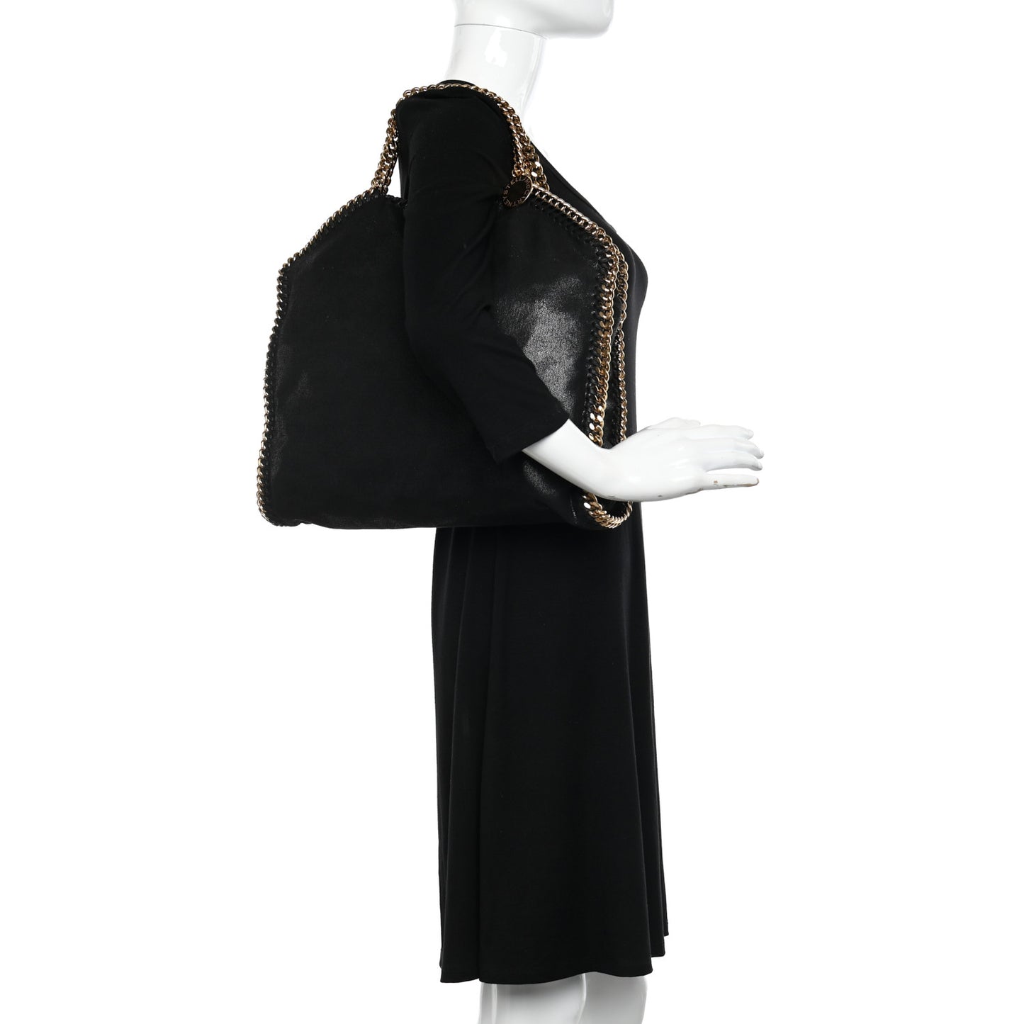 Shaggy Deer Falabella Fold Over Tote Black