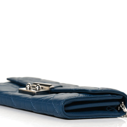 Christian Dior Lambskin Cannage Miss Dior Chain Wallet Navy 9 of 12