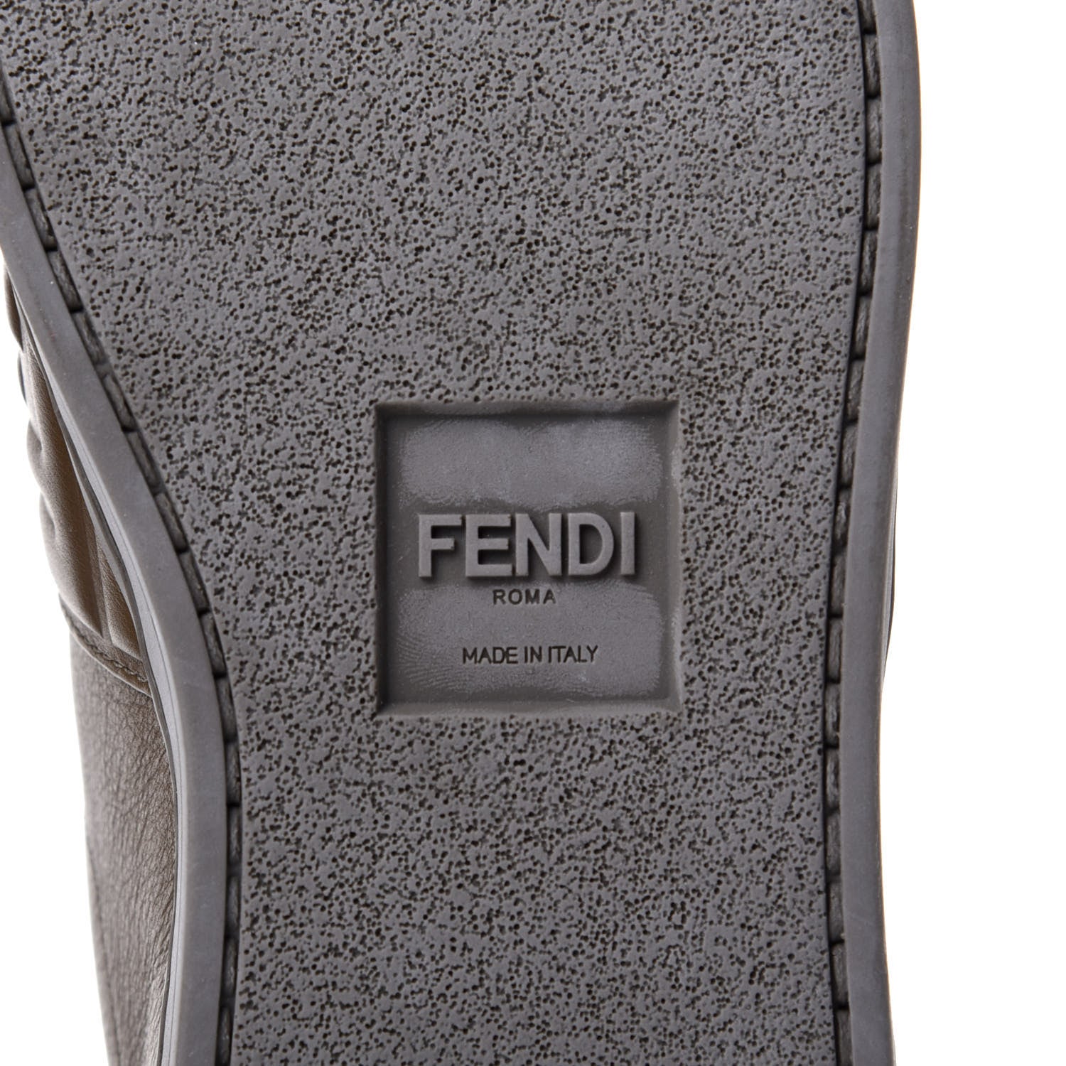 Fendi Vitello FF Embossed Womens Slip On Sneakers 36 Wood 8 of 11