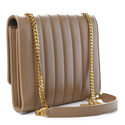 Saint Laurent Lambskin Matelasse Monogram Vicky Chain Wallet Peru 3 of 9