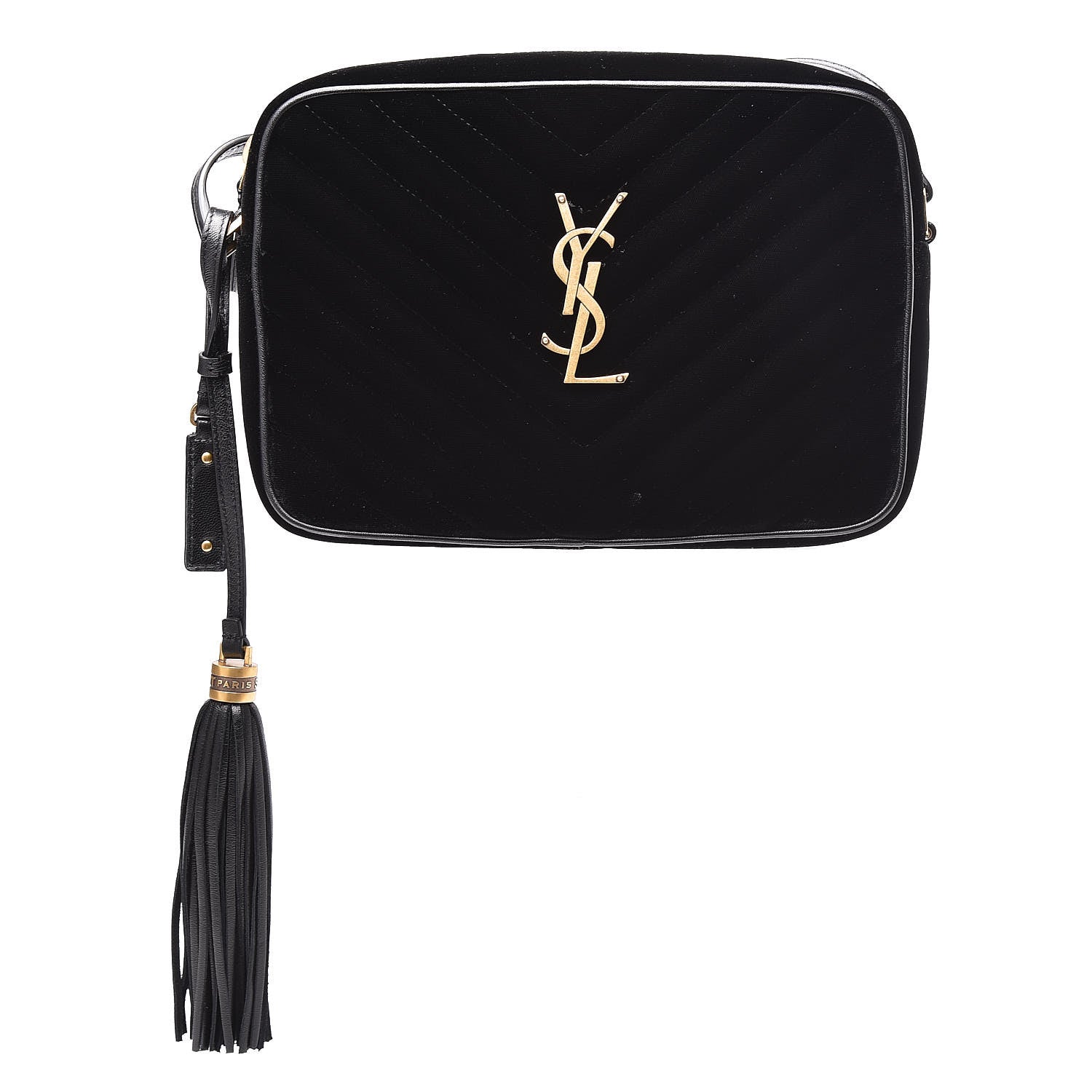 Saint Laurent Velvet Matelasse Monogram Lou Camera Bag Black 1 of 10
