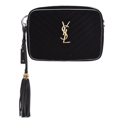 Saint Laurent Velvet Matelasse Monogram Lou Camera Bag Black 1 of 10