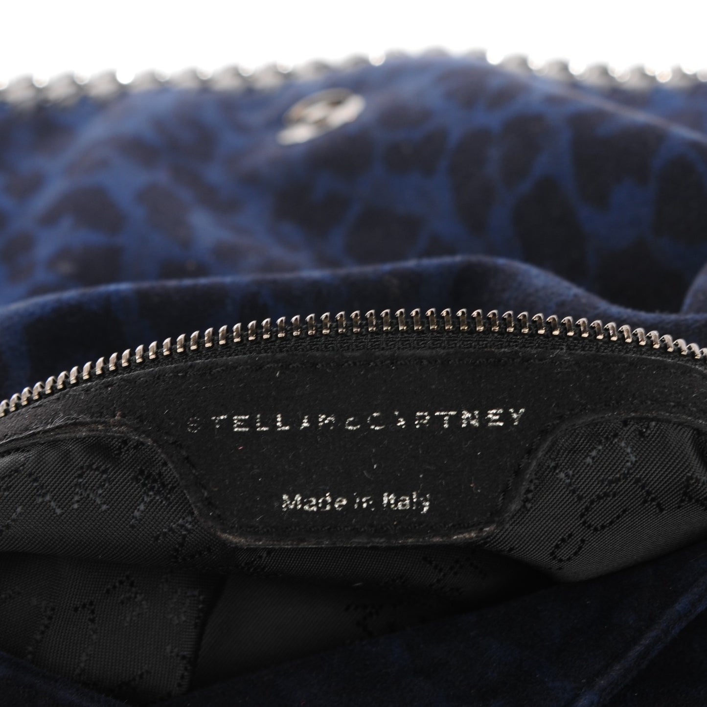 Linen Leopard Falabella Crossbody Blue