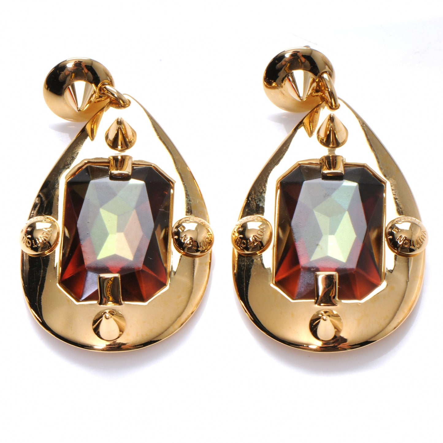 Swarovski Element Teardrop Earrings Gold