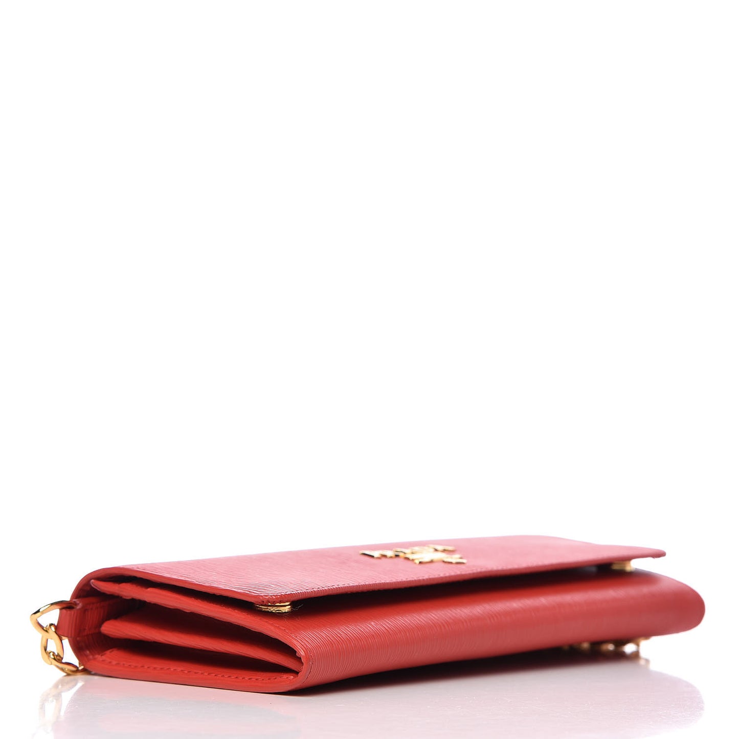Vitello Move Metal Oro Chain Wallet Lacca