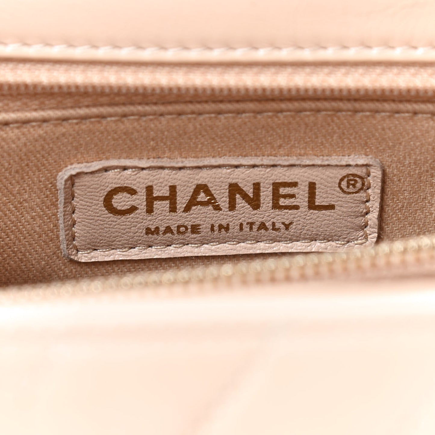 Calfskin Chevron Quilted Medium Coco Handle Flap Beige