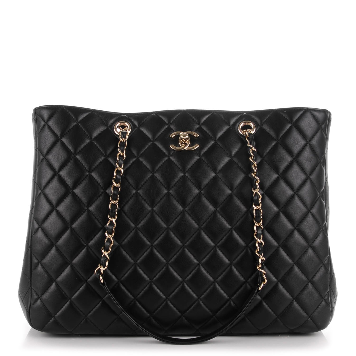 Chanel Calfskin Quilted Timeless Tote Black 1 of 7