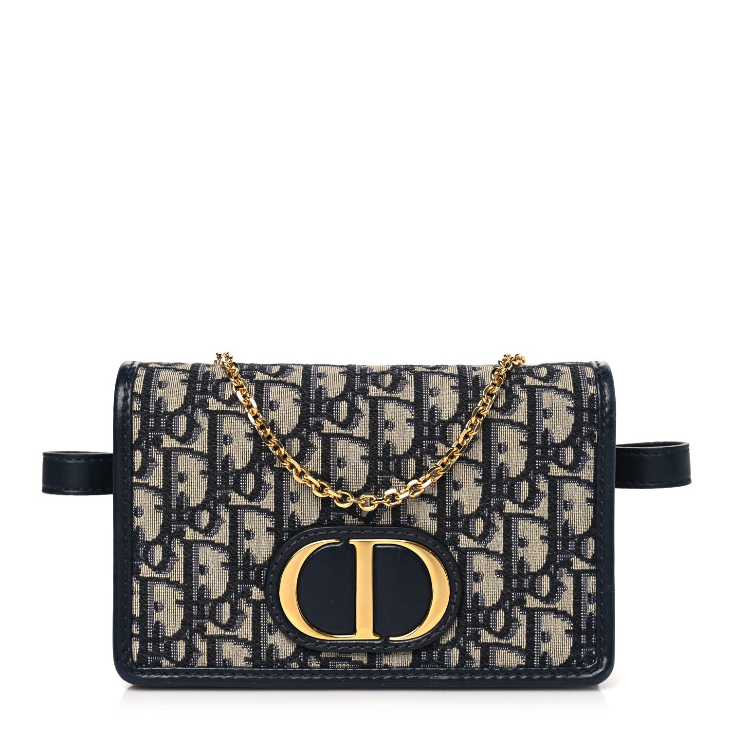 Christian Dior Oblique 30 Montaigne 2-In-1 Pouch Blue 1 of 10