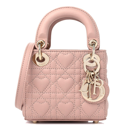 Christian Dior Lambskin Cannage Micro DiorAmour Lady Dior Pink 1 of 8