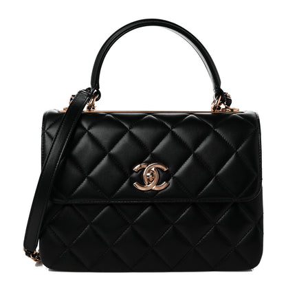 Chanel Lambskin Quilted Small Trendy CC Dual Handle Flap Bag Black 1 of 10