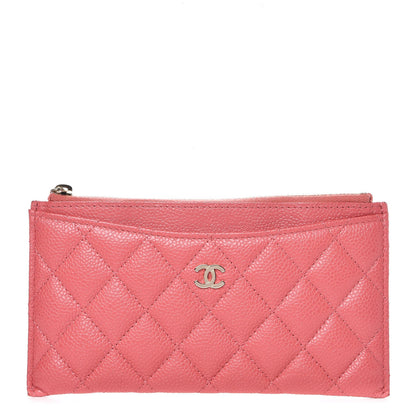 Chanel Iridescent Caviar Quilted Classic Zip Pouch Pink 1 of 7