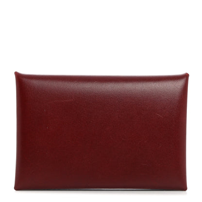Hermes Box Calvi Card Case Rouge H 1 of 8