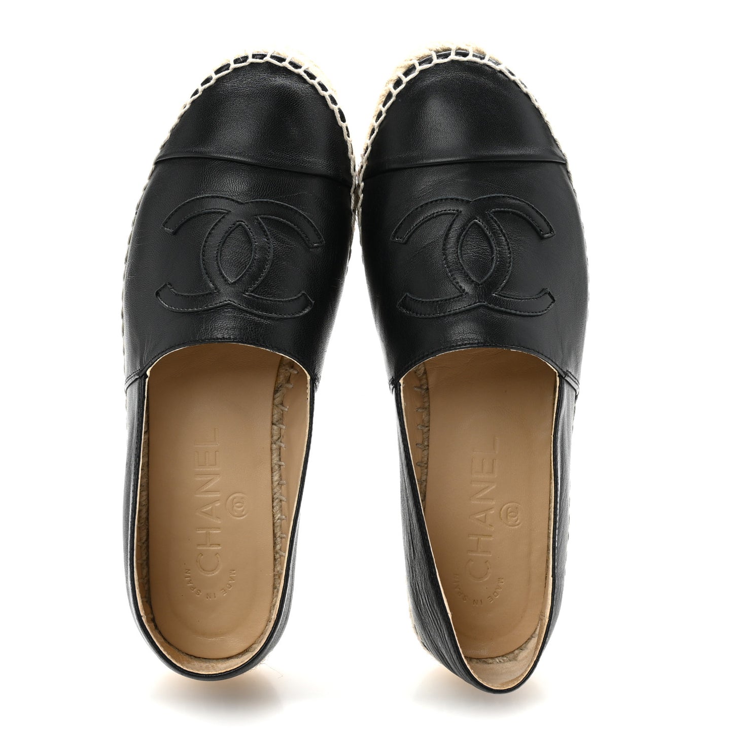 Lambskin CC Espadrilles 36 Black