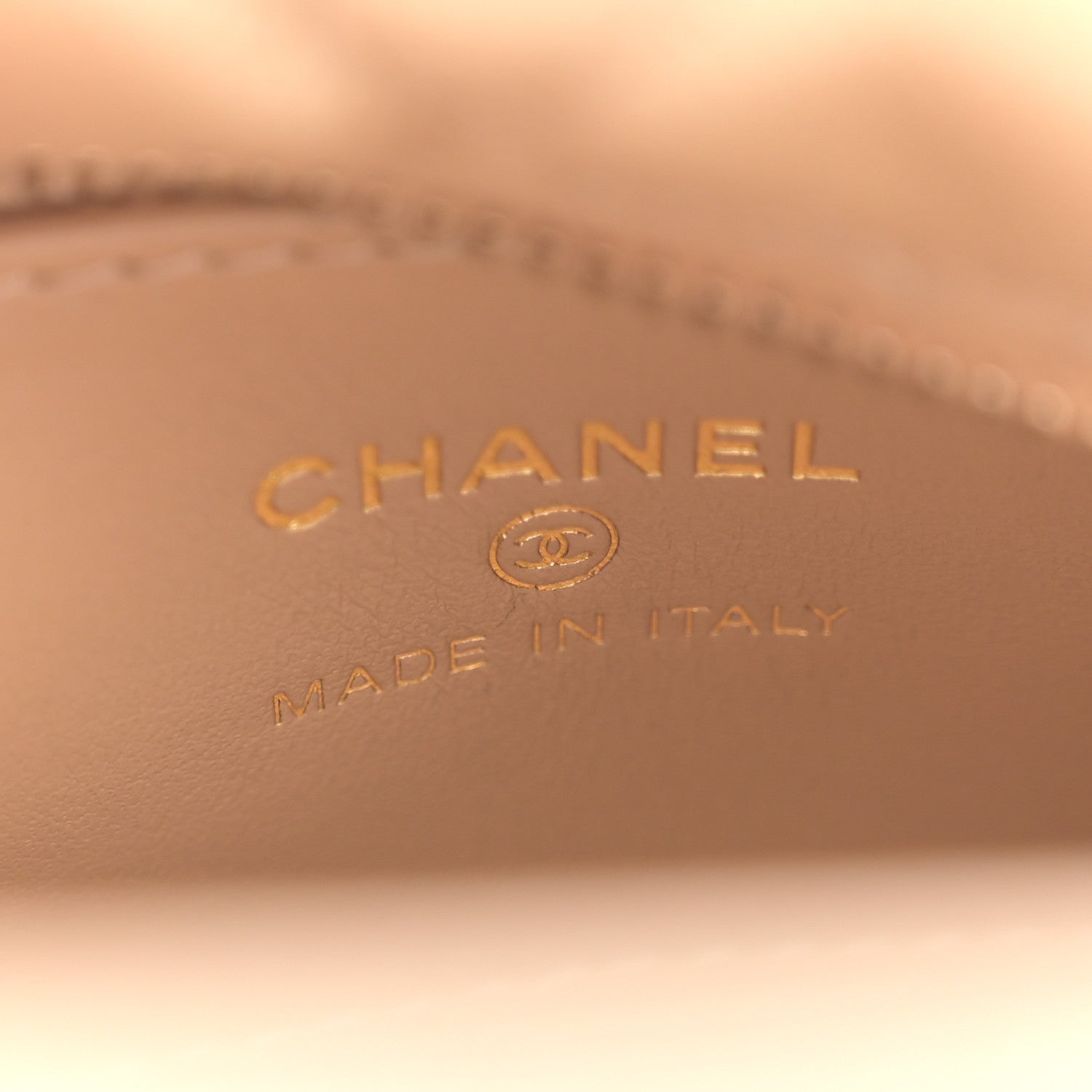 Chanel Shiny Caviar Quilted Bow Pouch Hobo Dark Beige 6 of 10
