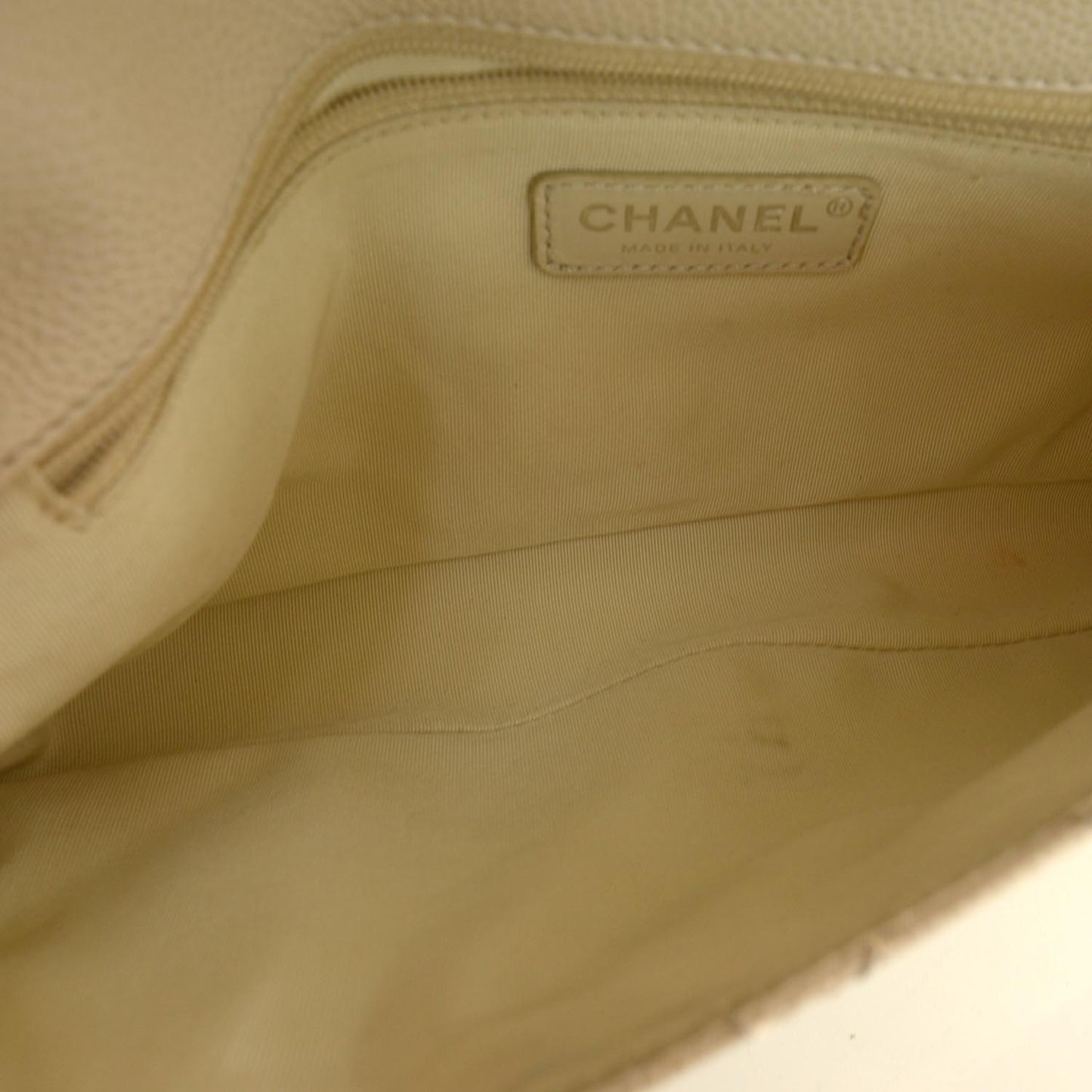 Caviar Quilted Handbag Beige