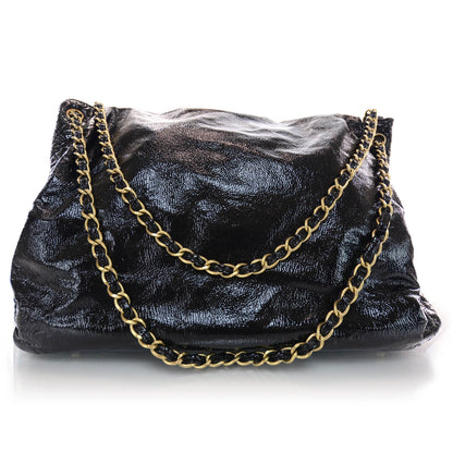 Chanel Vinyl XL Rock and Chain Flap Black 3 of 10