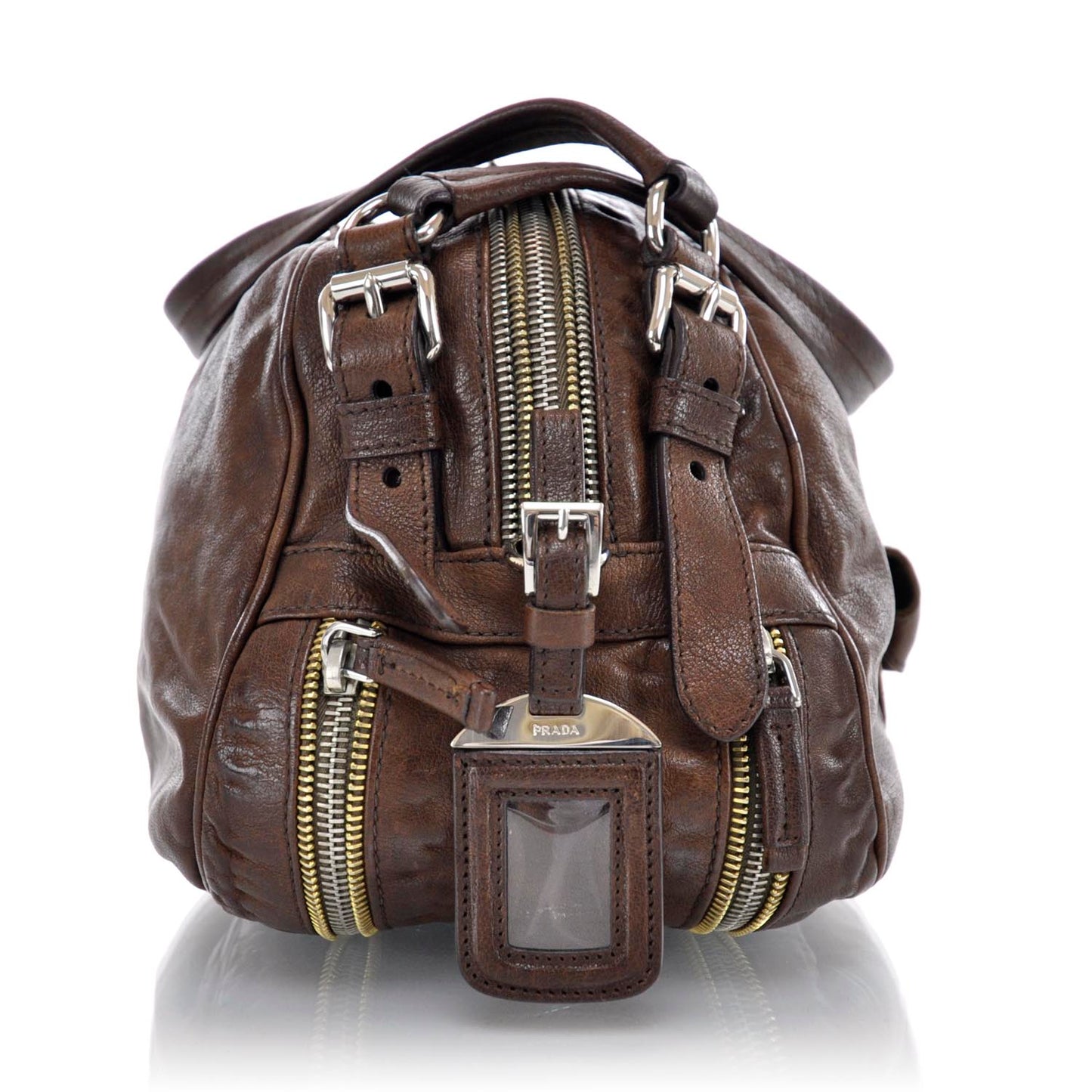 Washed Bauletto Bag Cocco
