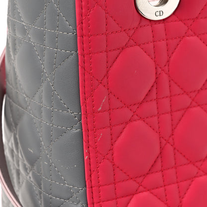 Christian Dior Lambskin Cannage Medium Tri-Color Lady Dior Fuchsia 13 of 13