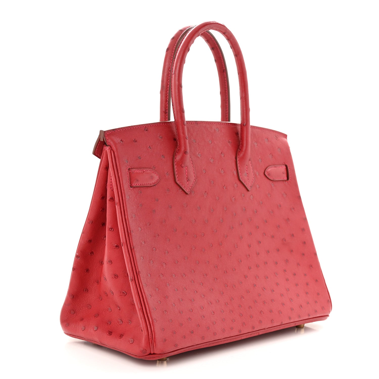 Hermes Ostrich Birkin 30 Rouge Vif 3 of 13