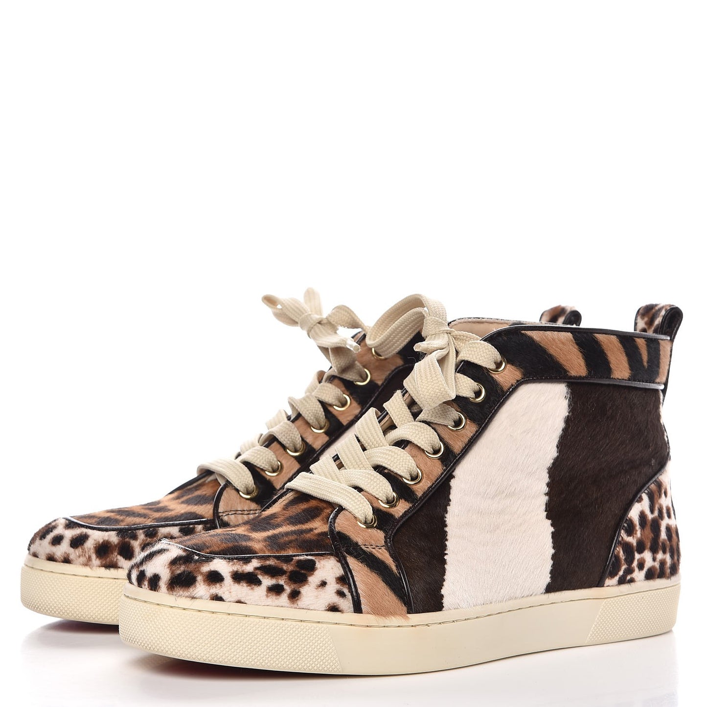 Calf Hair Animal Print Rantus Orlato Flat Sneakers 38.5 Multicolor