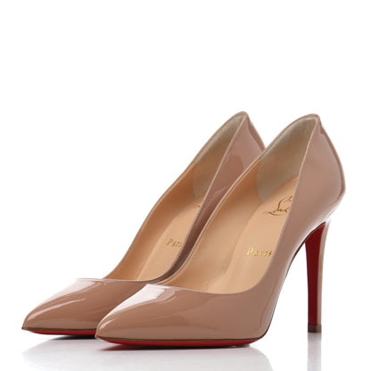 Christian Louboutin Patent Pigalle 100 Pumps 37 Nude 3 of 9