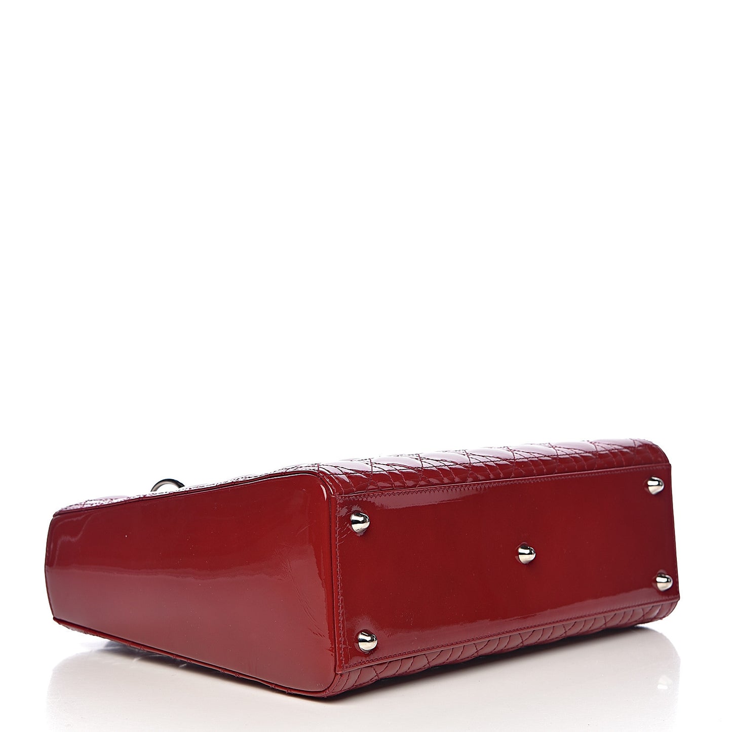 Patent Cannage Large Lady Dior Red