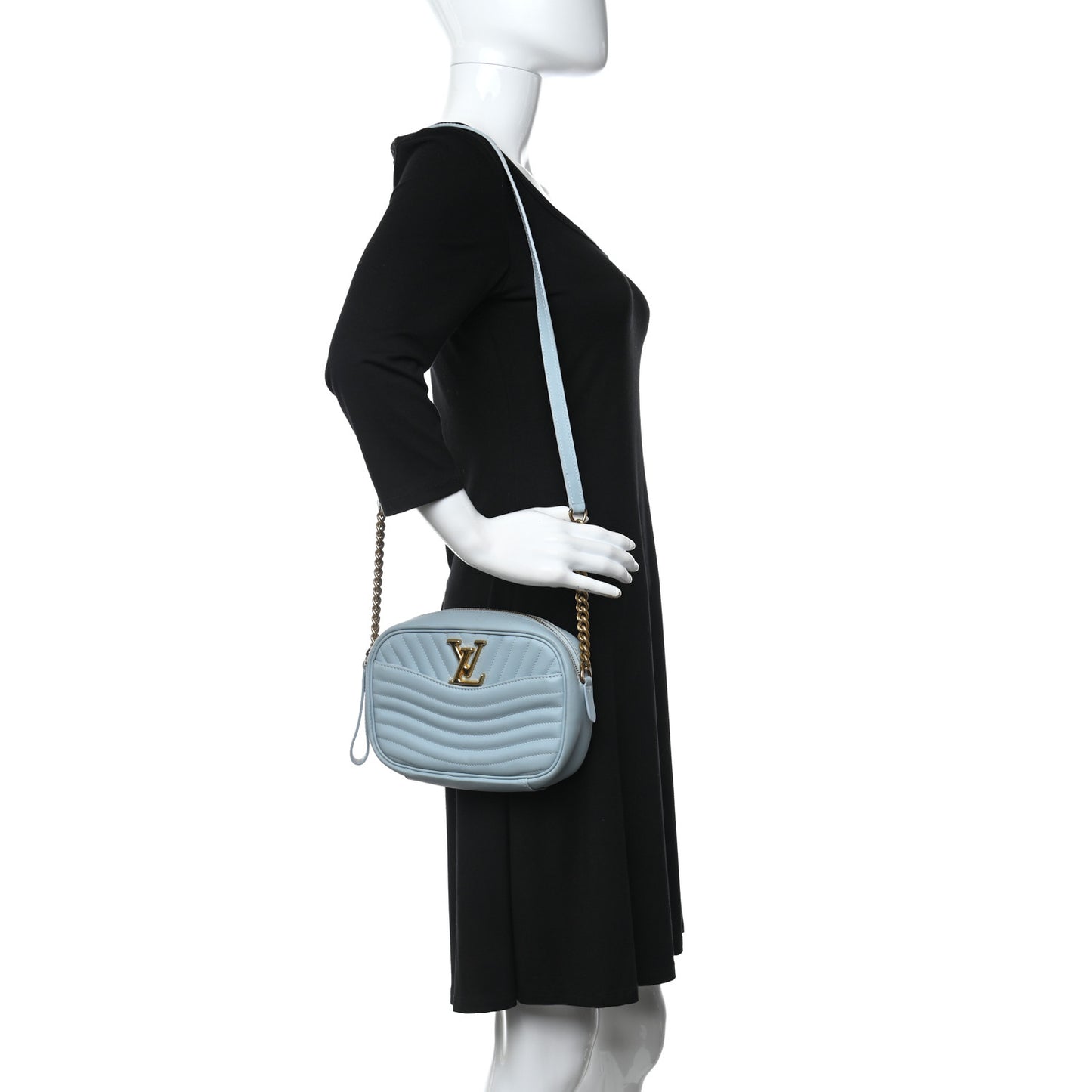 Calfskin New Wave Camera Bag Porcelain Blue