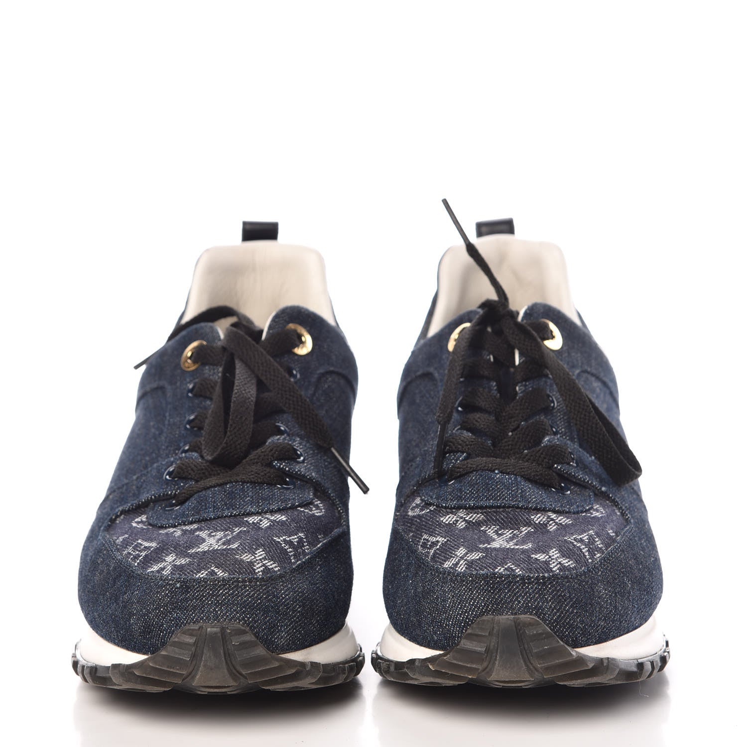 Louis Vuitton Monogram Denim Run Away Sneakers 39 Blue 2 of 14