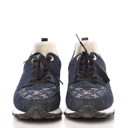 Louis Vuitton Monogram Denim Run Away Sneakers 39 Blue 2 of 14