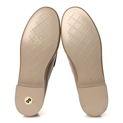 Chanel Lambskin Quilted CC Turnlock Loafers 40 Beige 7 of 10