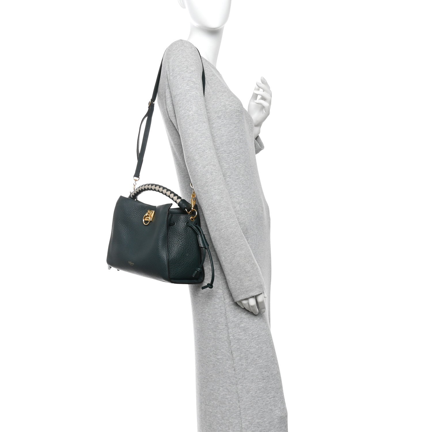 Mulberry Heavy Grain Small Iris Tote Green Chalk 2 of 10