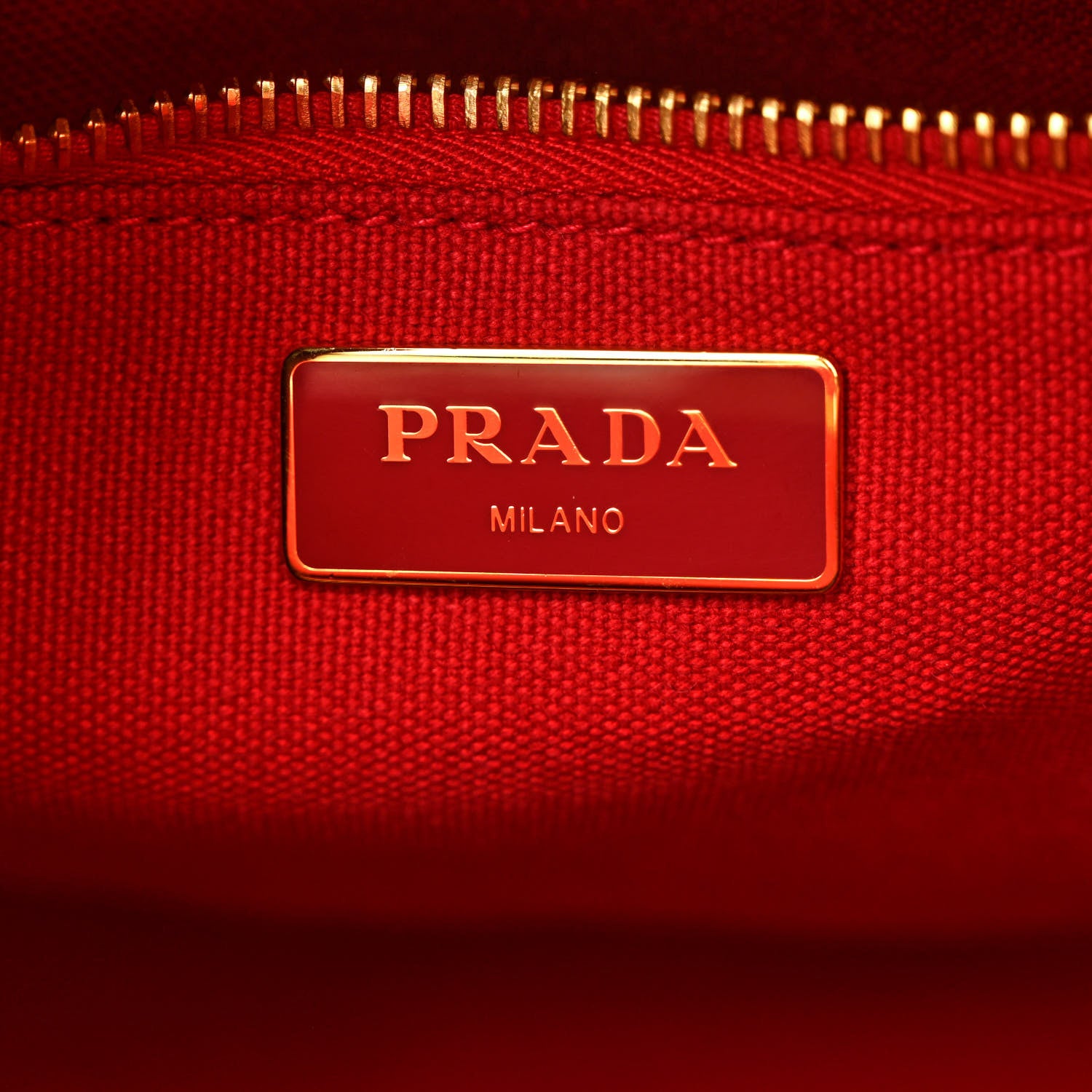 Prada Wicker Canvas Tote Naturale Red 6 of 16