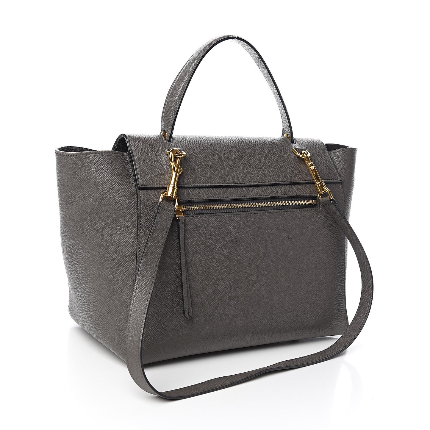 Grained Calfskin Mini Belt Bag Grey